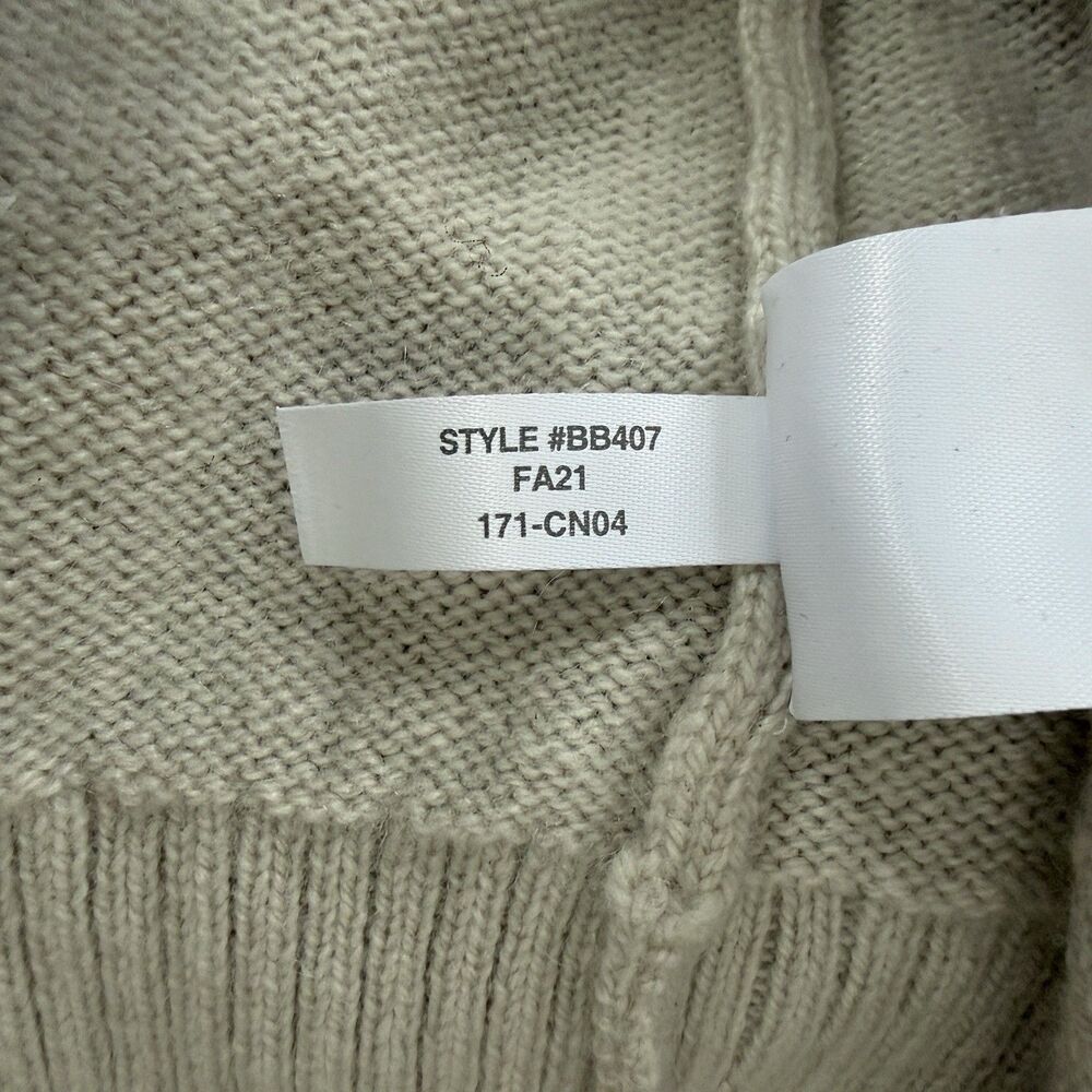 J. Crew Wool Cashmere Blend Oversized Crew Neck Sweater Size XS Cream Oatmeal - Picture 9 of 10